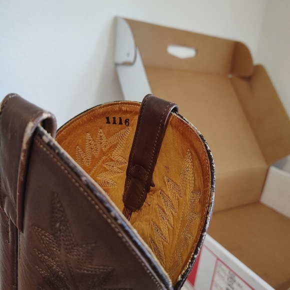 Justin Exotic Brown Leather Western Boots main image 9
